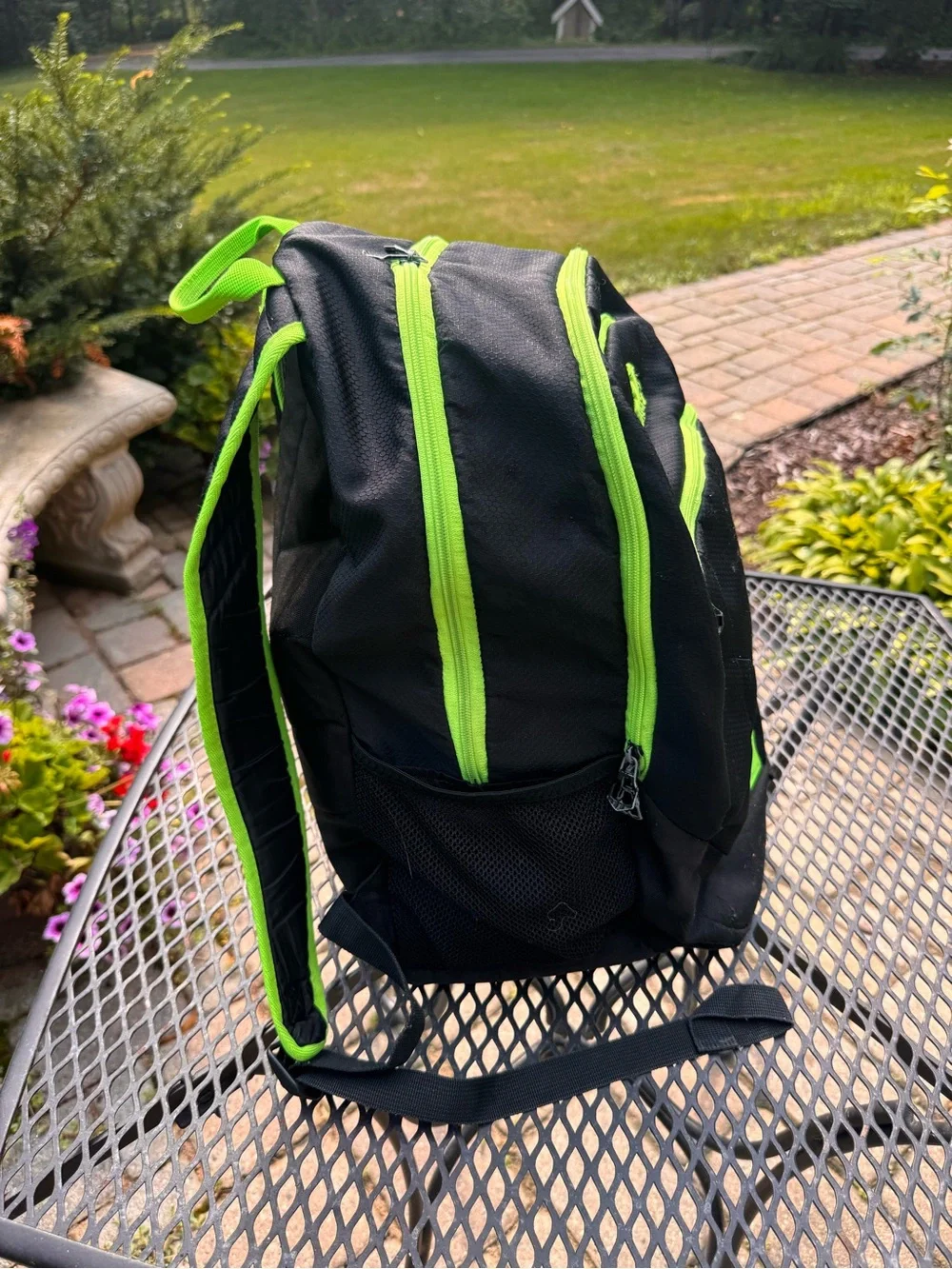 adidas Black and Neon Green Men's Backpack - Multi-Compartment Sport Pack